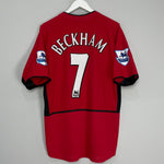 2002/04 MANCHESTER UNITED BECKHAM #7 HOME SHIRT (XL) NIKE