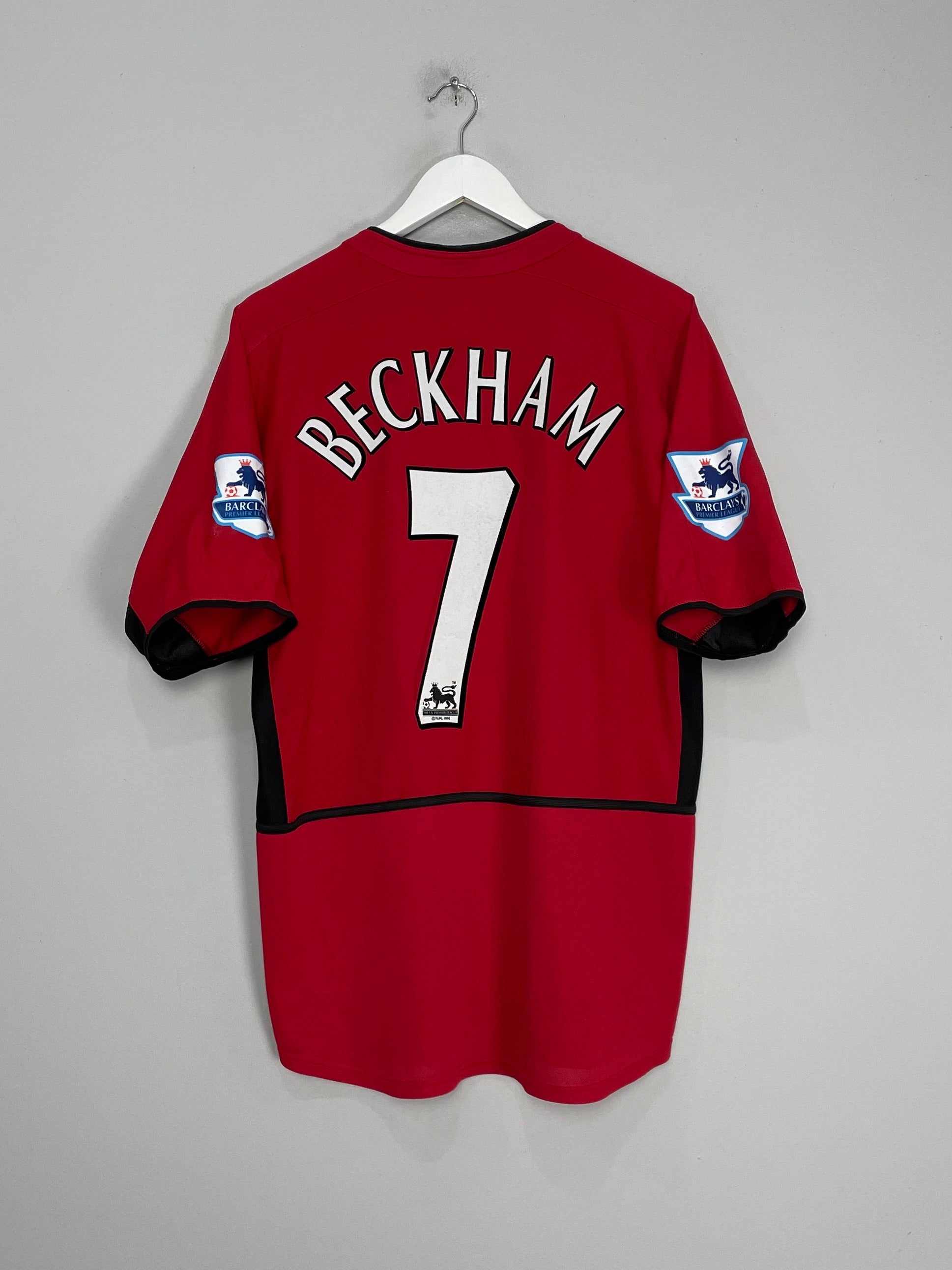 2002/04 MANCHESTER UNITED BECKHAM #7 HOME SHIRT (XL) NIKE