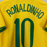 2008/09 BRAZIL RONALDINHO #10 HOME SHIRT (S) NIKE