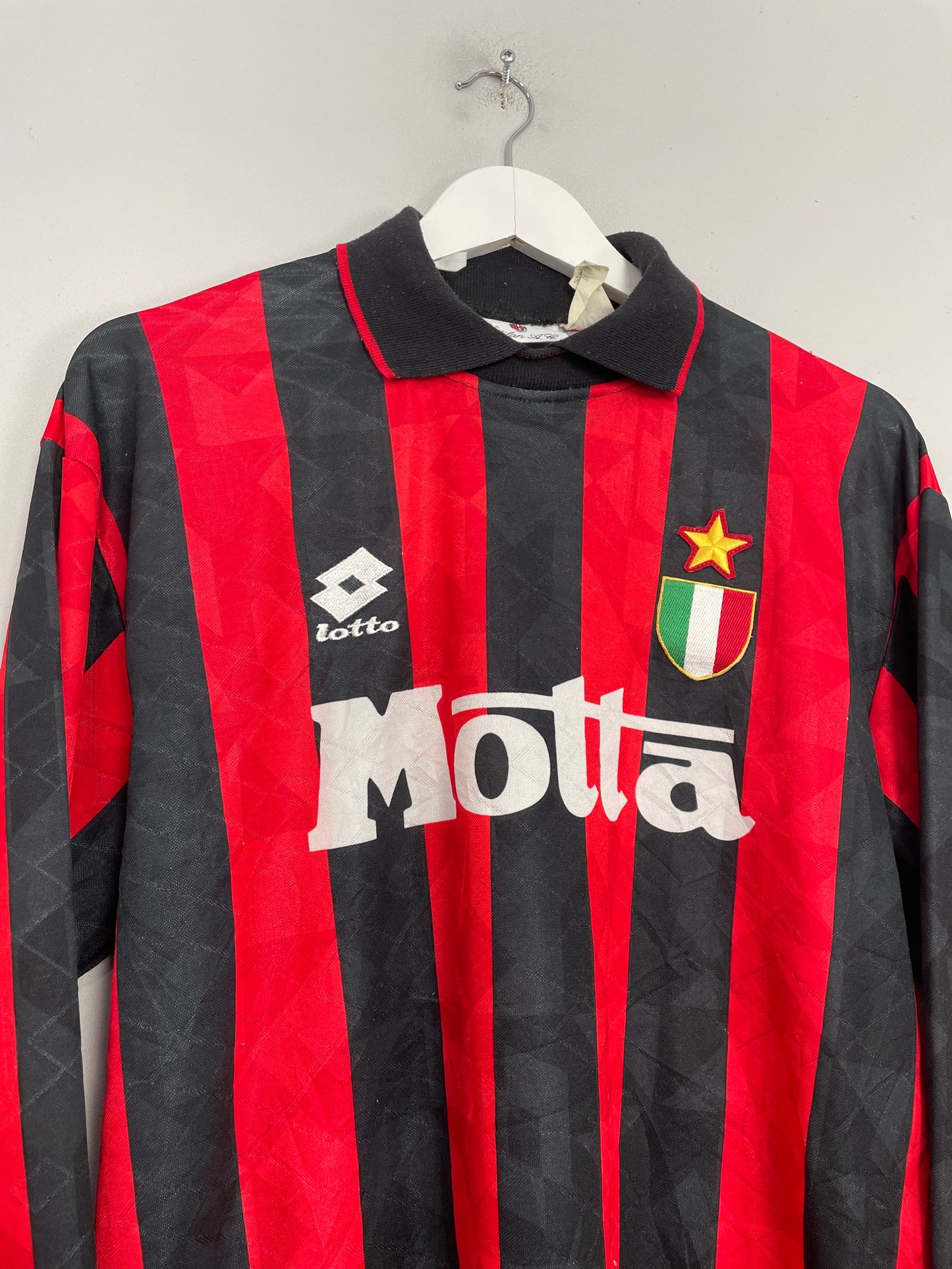 1993/94 AC MILAN #7 L/S HOME SHIRT (L) LOTTO