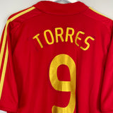 2008/10 SPAIN TORRES #9 HOME SHIRT (XL) ADIDAS