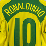 2004/06 BRAZIL RONALDINHO #10 HOME SHIRT (S) NIKE