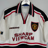 1997/98 MANCHESTER UNITED BECKHAM #7 AWAY SHIRT (XL) UMBRO