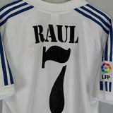 2001/02 REAL MADRID RAUL #7 HOME SHIRT (M) ADIDAS