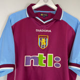 2000/01 ASTON VILLA GINOLA #14 HOME SHIRT (L) DIADORA