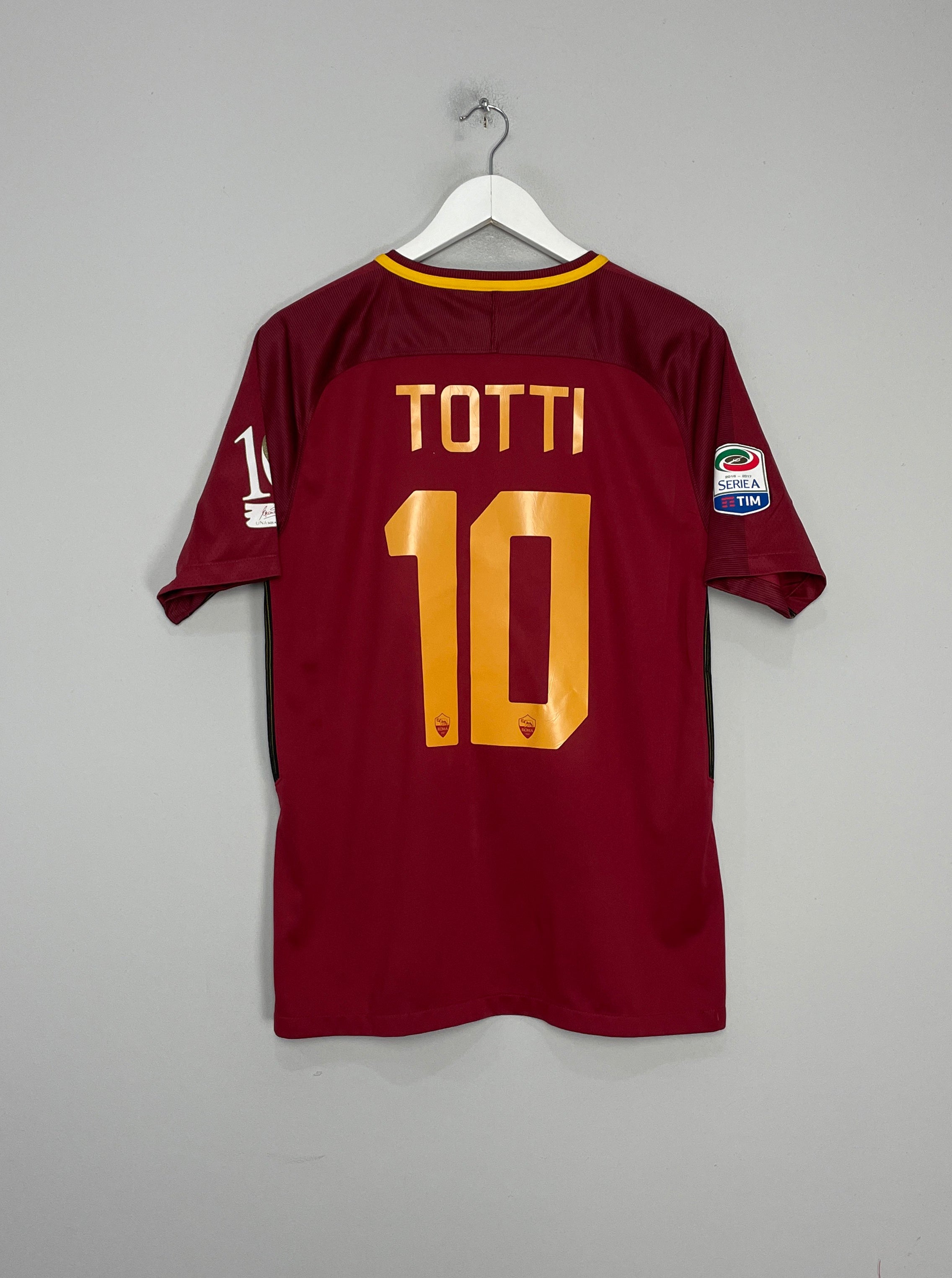 2016/17 ROMA TOTTI #10 TRIBUTE HOME SHIRT (M) NIKE