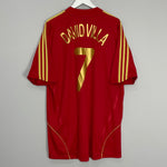 2008/10 SPAIN DAVID VILLA #7 HOME SHIRT (XL) ADIDAS