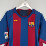 2004/05 BARCELONA RONALDINHO #10 HOME SHIRT (XL) NIKE