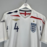 2007/09 ENGLAND GERRARD #4 HOME SHIRT (M) UMBRO