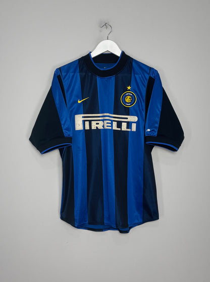 2000/01 INTER MILAN RONALDO #9 HOME SHIRT (M) NIKE