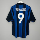 2000/01 INTER MILAN RONALDO #9 HOME SHIRT (M) NIKE