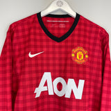 2012/13 MANCHESTER UNITED SCHOLES #22 L/S HOME SHIRT (L) NIKE