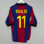 2000/01 BARCELONA RIVALDO #11 HOME SHIRT (L) NIKE