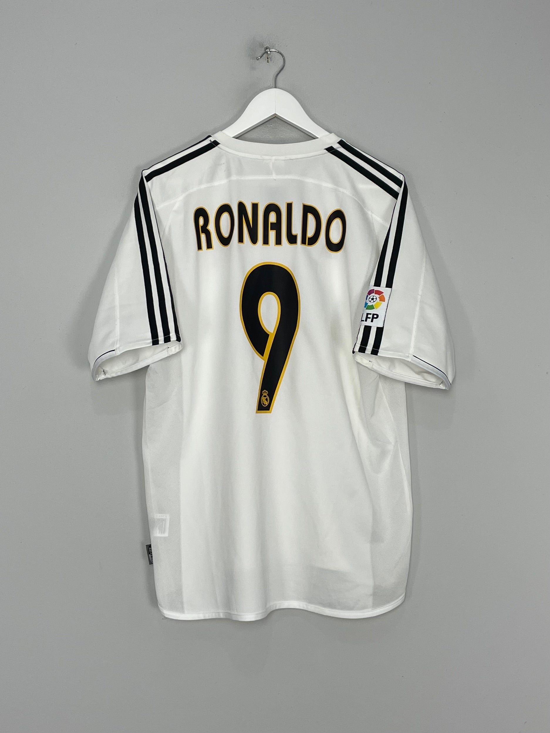 2003/04 REAL MADRID RONALDO #9 HOME SHIRT (L) ADIDAS