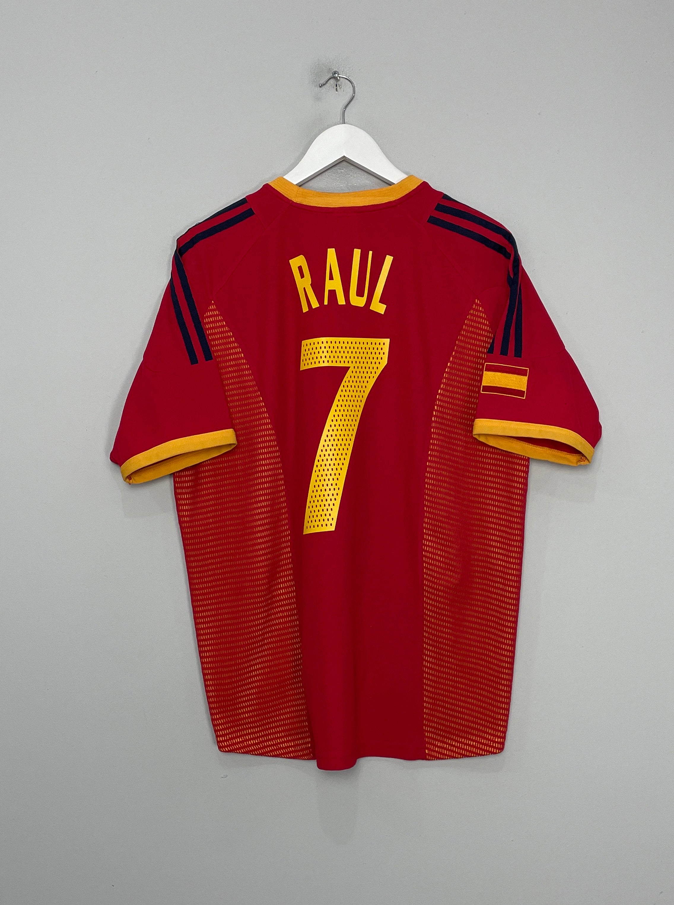 2002/04 SPAIN RAUL #7 HOME SHIRT (M) ADIDAS