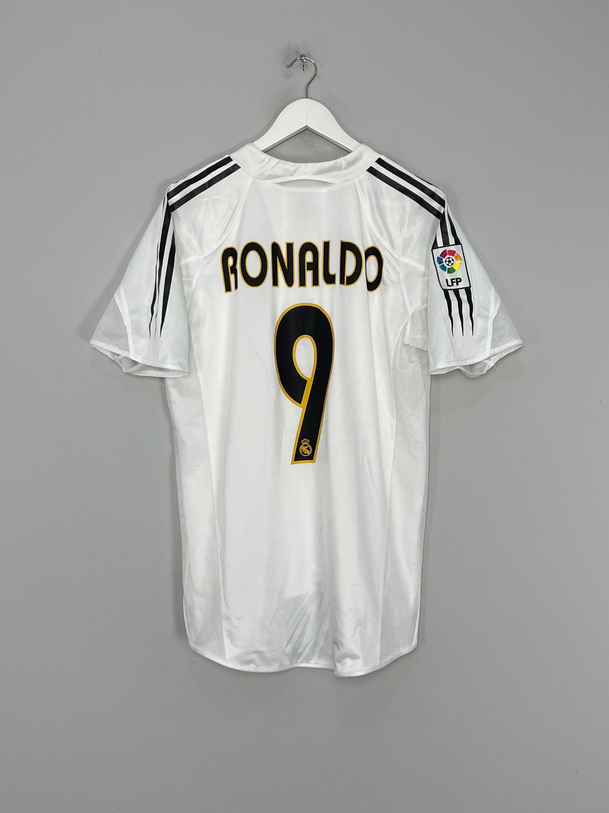 2004/05 REAL MADRID RONALDO #9 HOME SHIRT (M) ADIDAS