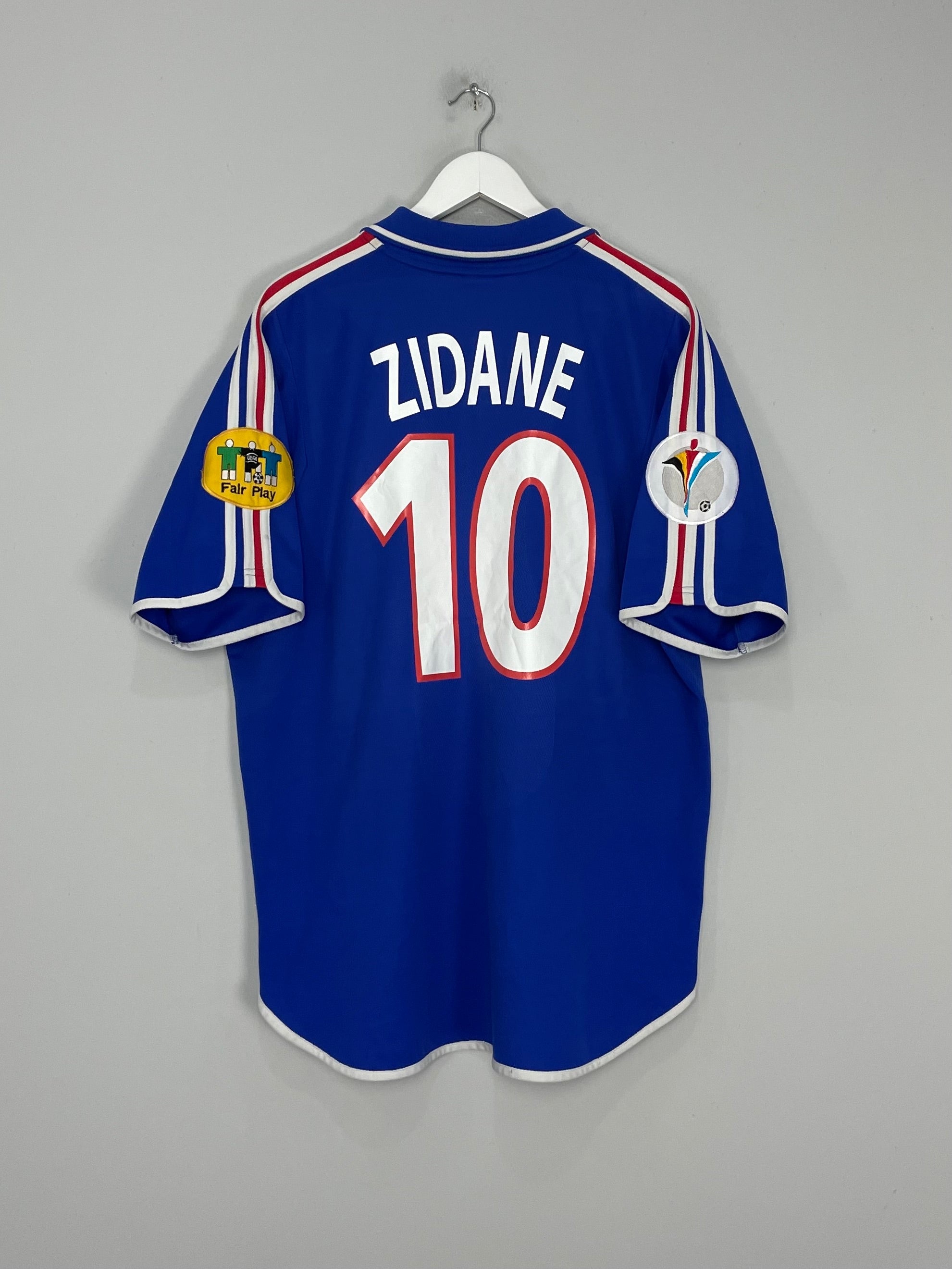 2000/02 FRANCE ZIDANE #10 HOME SHIRT (XL) ADIDAS