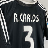 2004/05 REAL MADRID R.CARLOS #3 AWAY SHIRT (M) ADIDAS