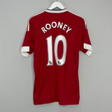 2015/16 MANCHESTER UNITED ROONEY #10 HOME SHIRT (M) ADIDAS