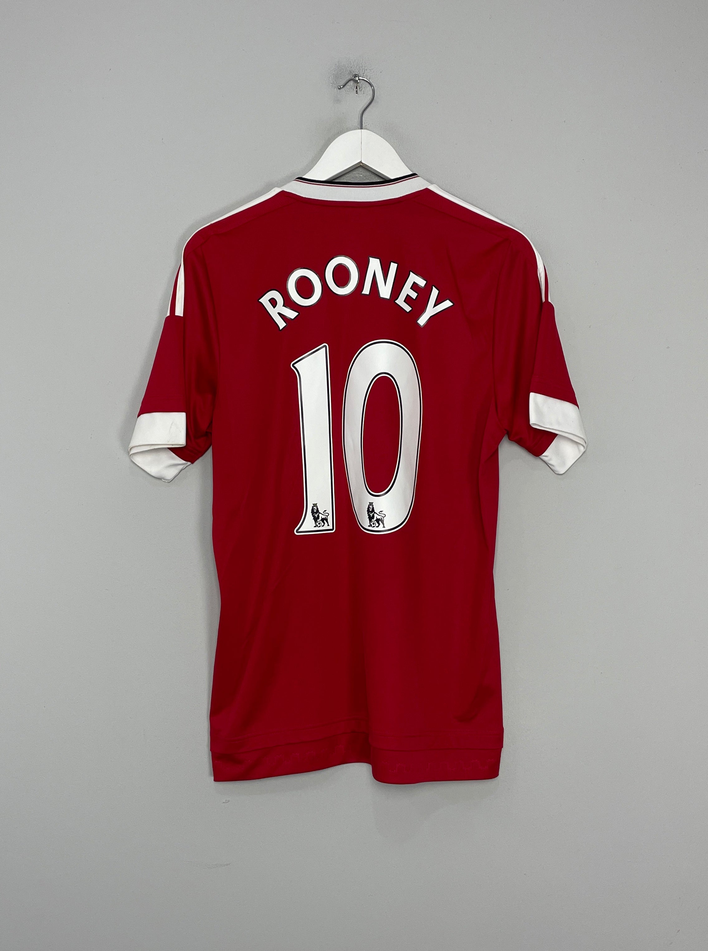 2015/16 MANCHESTER UNITED ROONEY #10 HOME SHIRT (M) ADIDAS