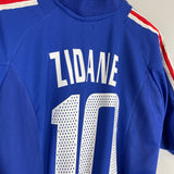 2002/04 FRANCE ZIDANE #10 HOME SHIRT (L) ADIDAS