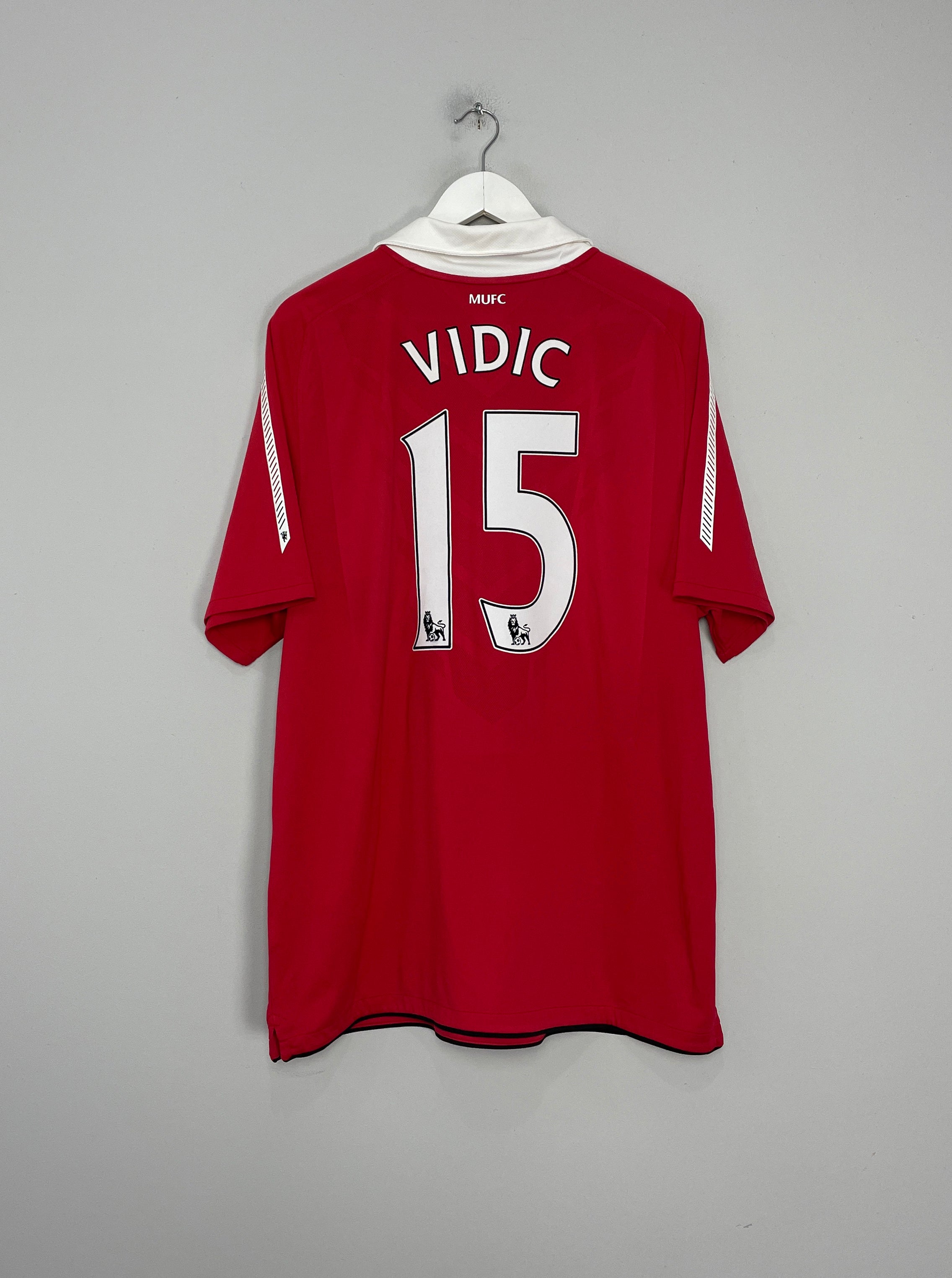 2010/11 MANCHESTER UNITED VIDIC #15 HOME SHIRT (XL) NIKE