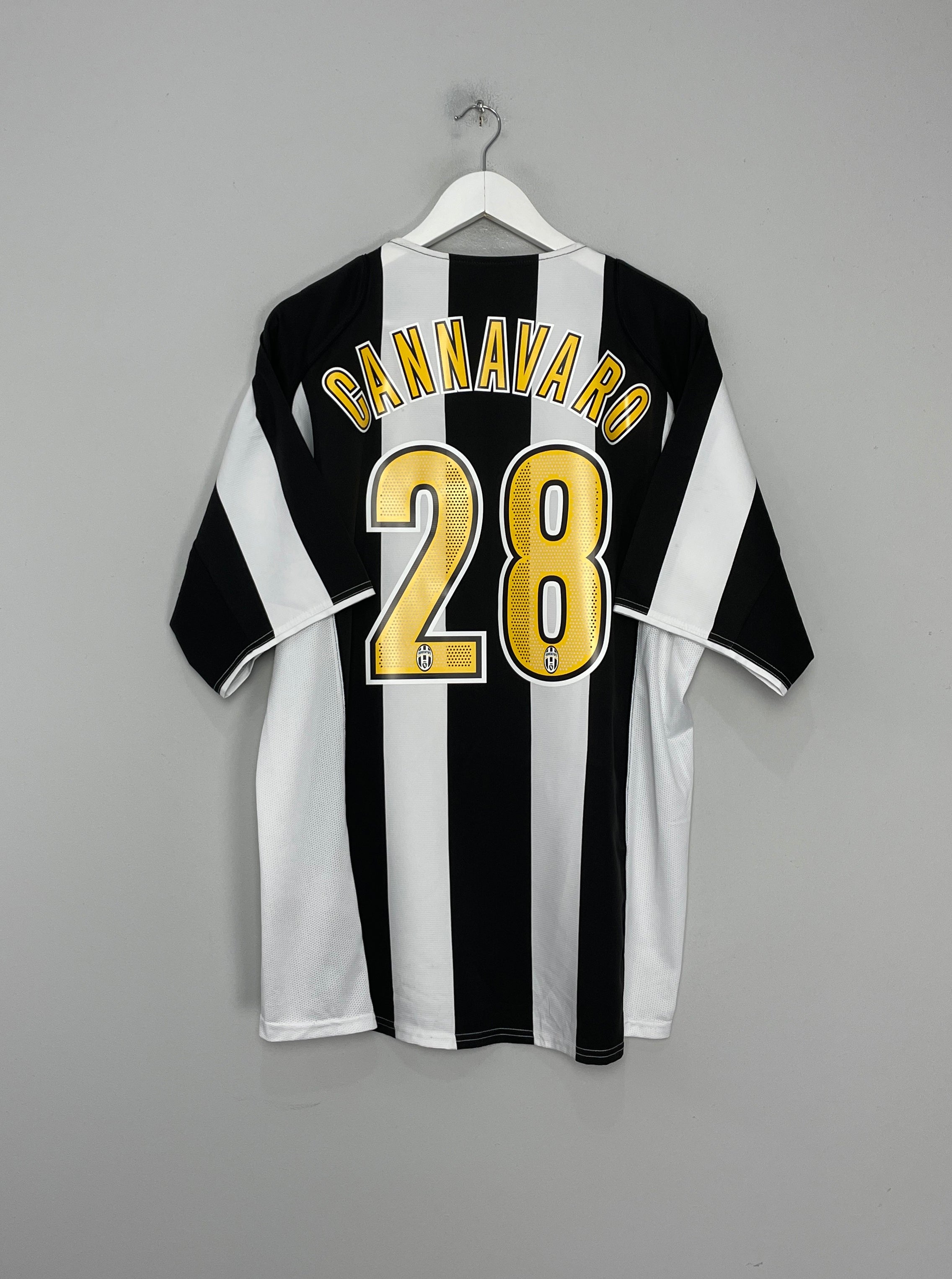 2004/05 JUVENTUS CANNAVARO #28 HOME SHIRT (XL) NIKE