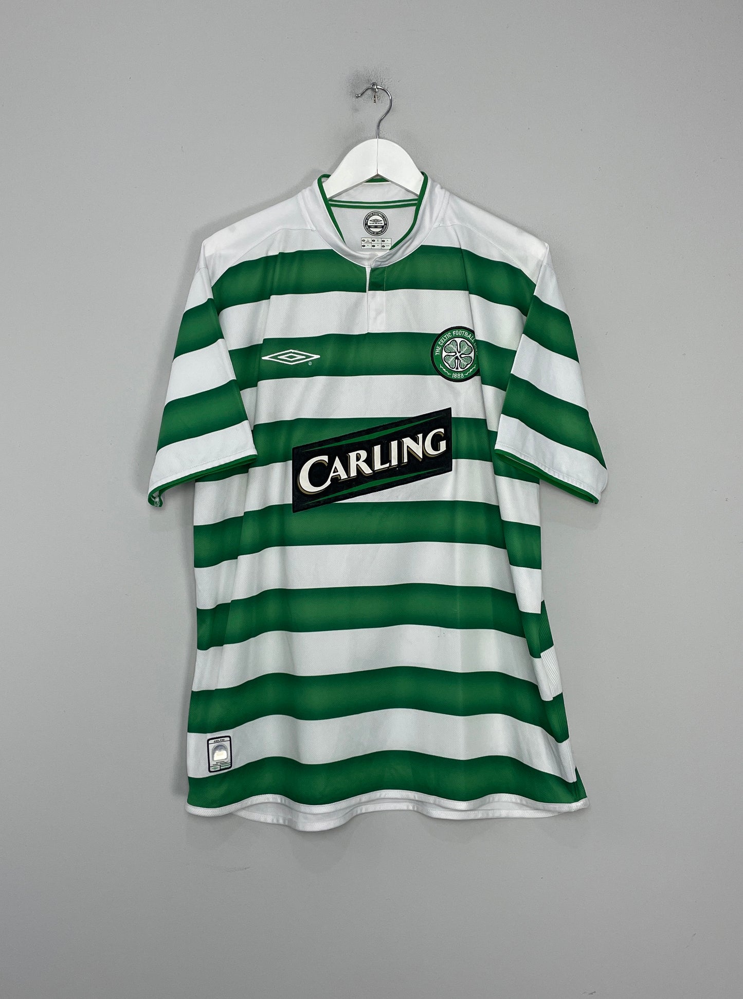 2003/04 CELTIC LARSSON #7 HOME SHIRT (XL) UMBRO