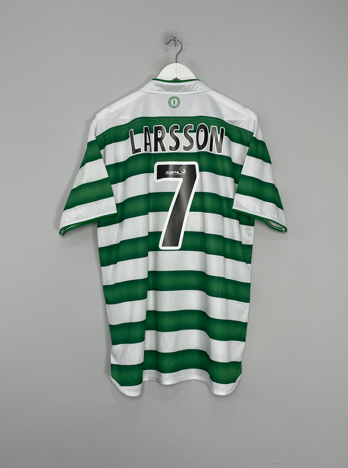 2003/04 CELTIC LARSSON #7 HOME SHIRT (XL) UMBRO