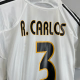 2004/05 REAL MADRID R.CARLOS #3 HOME SHIRT (M) ADIDAS