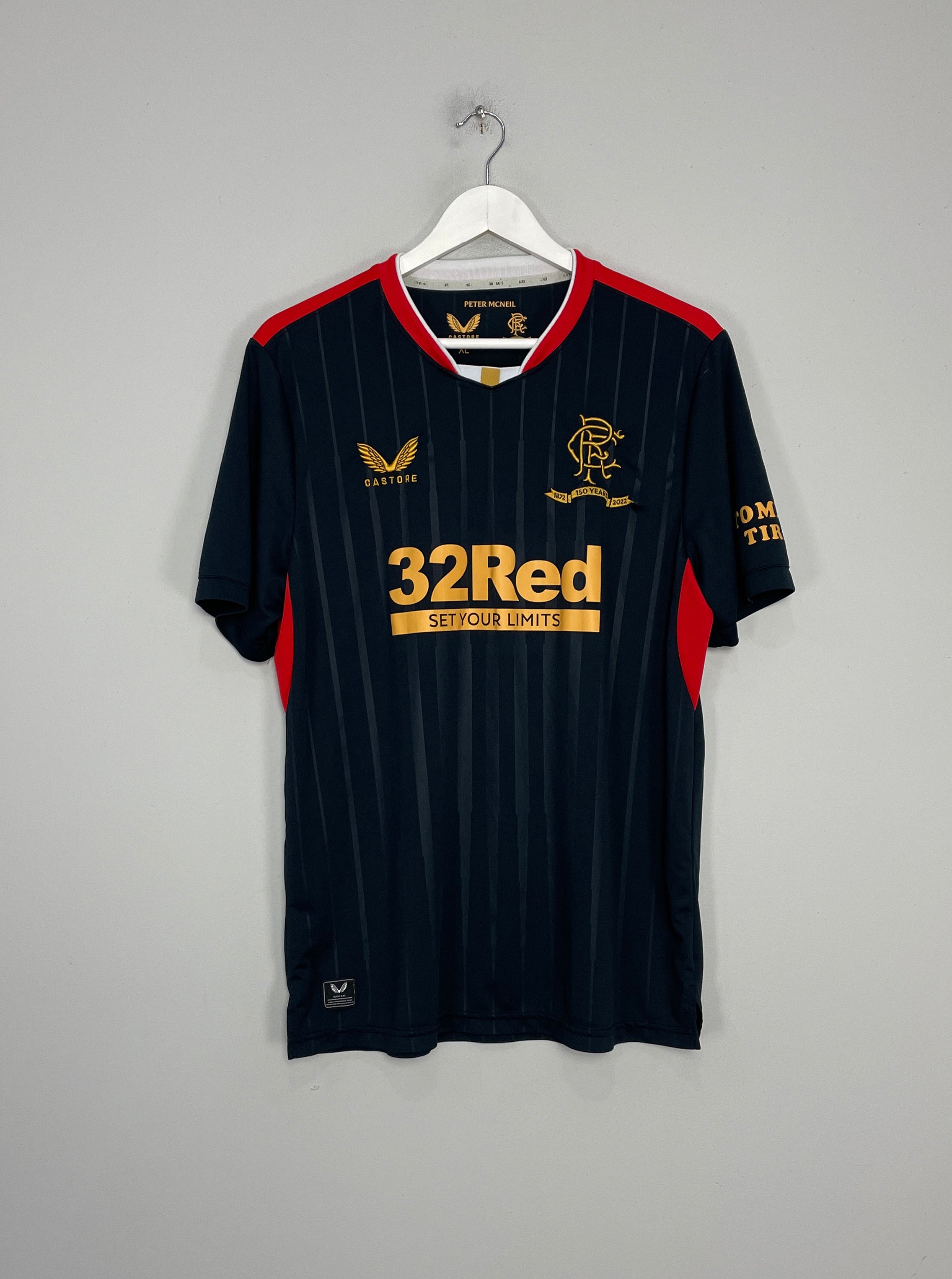 2021/22 RANGERS *150 YEAR* AWAY SHIRT (XL) CASTORE