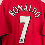 2002/04 MANCHESTER UNITED RONALDO #7 HOME SHIRT (XL) NIKE