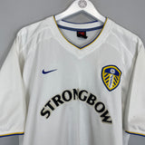 2000/01 LEEDS UNITED DACOURT #4 HOME SHIRT (L) NIKE