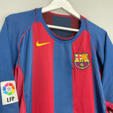 2004/05 BARCELONA RONALDINHO #10 HOME SHIRT (L) NIKE