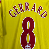 2006/07 LIVERPOOL GERRARD #8 AWAY SHIRT (L) ADIDAS