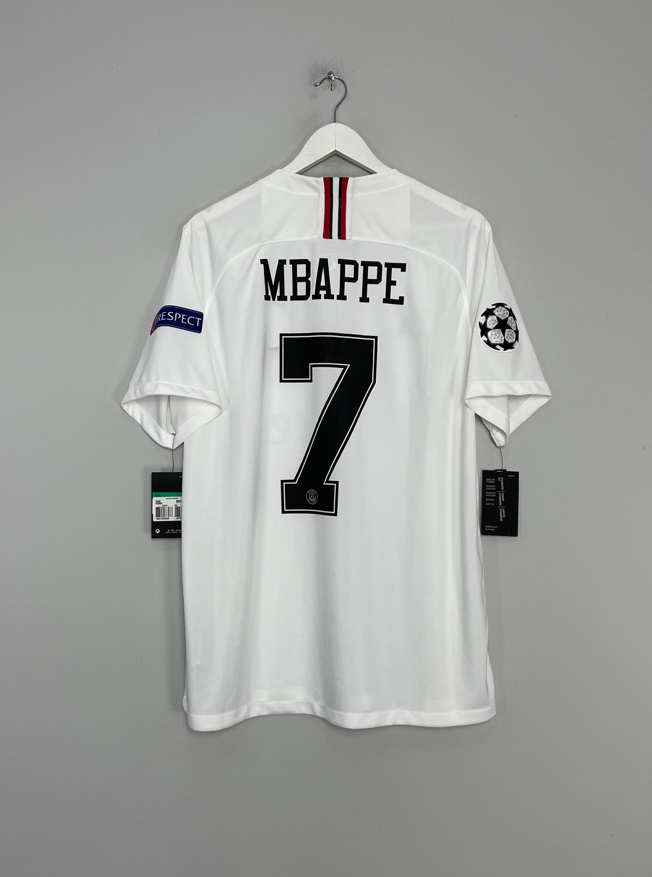 2018/19 PSG MBAPPE #7 *BNWT* C/L AWAY SHIRT (XL) JORDAN