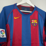 2004/05 BARCELONA MOTTA #3 HOME SHIRT (M) NIKE