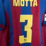 2004/05 BARCELONA MOTTA #3 HOME SHIRT (M) NIKE