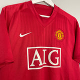 2007/09 MANCHESTER UNITED RONALDO #7 HOME SHIRT (L) NIKE