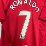 2007/09 MANCHESTER UNITED RONALDO #7 HOME SHIRT (L) NIKE