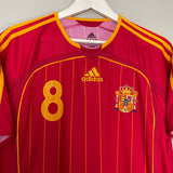 2006/08 SPAIN XAVI #8 HOME SHIRT (M) ADIDAS