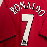 2002/04 MANCHESTER UNITED RONALDO #7 HOME SHIRT (XL) NIKE