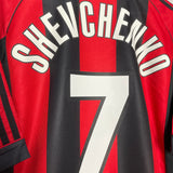 1998/00 AC MILAN SHEVCHENKO #7 HOME SHIRT (L) ADIDAS