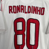 2008/09 AC MILAN RONALDINHO #80 AWAY SHIRT (L) ADIDAS