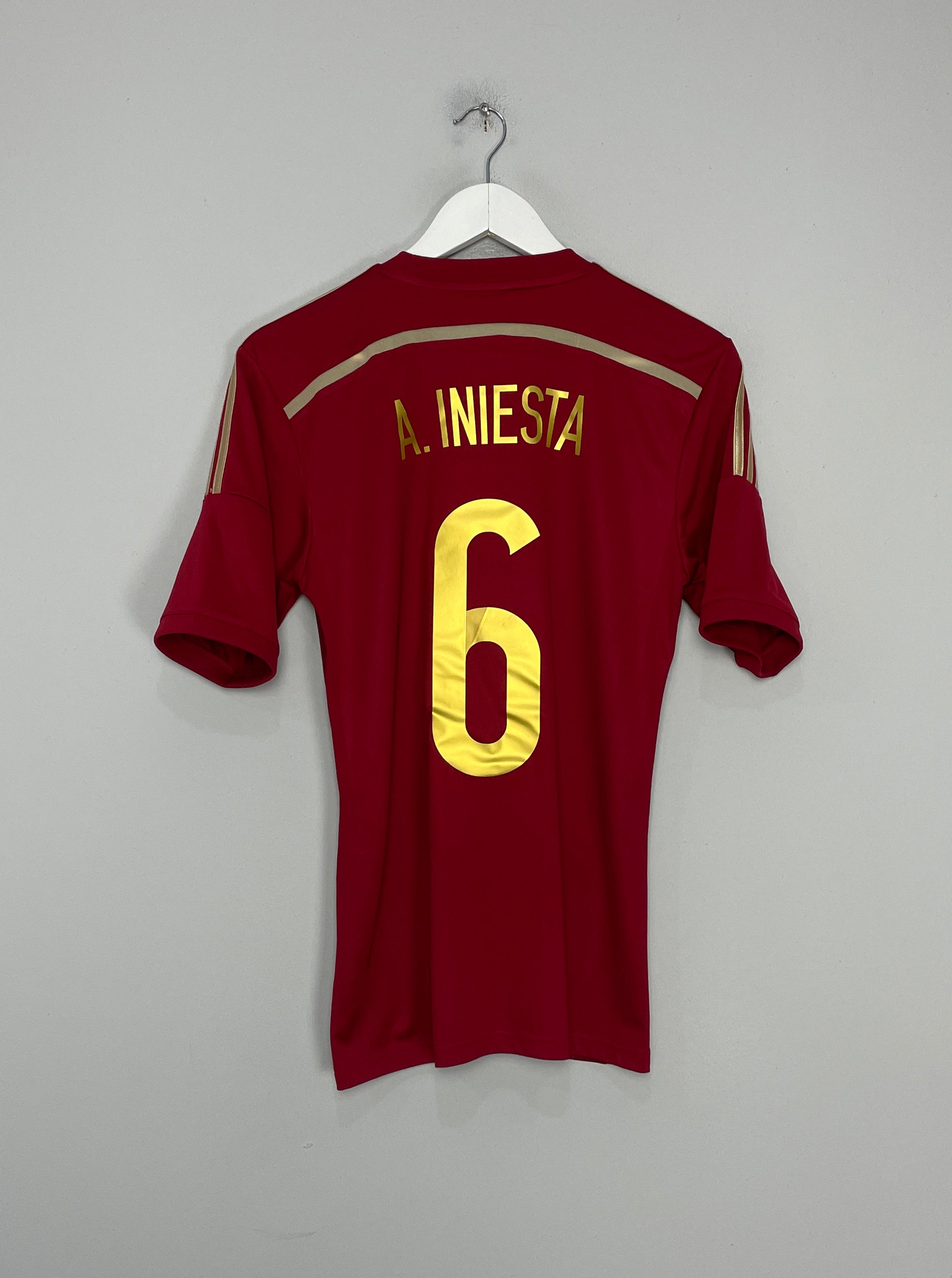 2013/15 SPAIN A.INIESTA #6 HOME SHIRT (S) ADIDAS