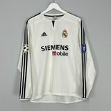 2004/05 REAL MADRID BECKHAM #23 C/L L/S HOME SHIRT (M) ADIDAS