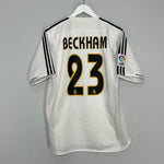 2004/05 REAL MADIRD BECKHAM #23 *PLAYER ISSUE* HOME SHIRT (M) ADIDAS