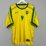 1998/00 BRAZIL RONALDO #9 HOME SHIRT (XL) NIKE