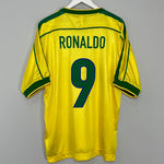 1998/00 BRAZIL RONALDO #9 HOME SHIRT (XL) NIKE