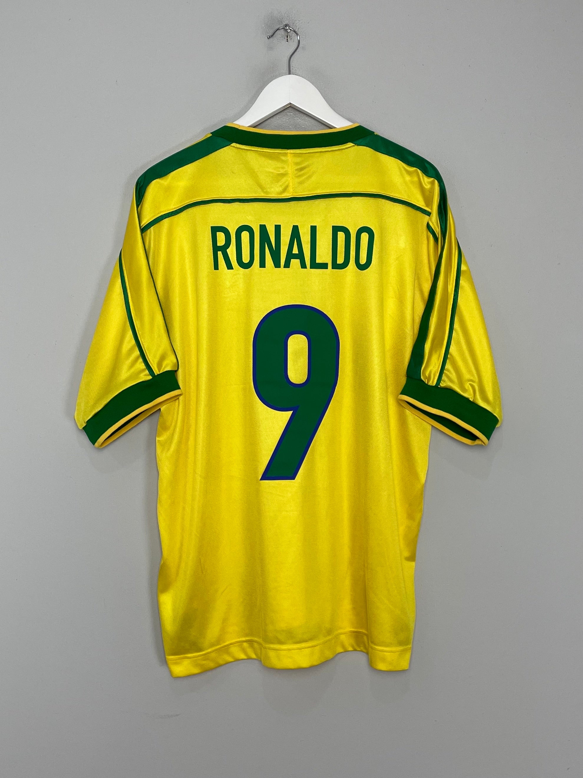 1998/00 BRAZIL RONALDO #9 HOME SHIRT (XL) NIKE